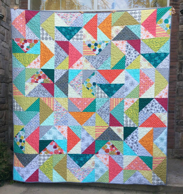 Busy Hands Quilts Queen Size Flying Geese Quilt Finished or Not