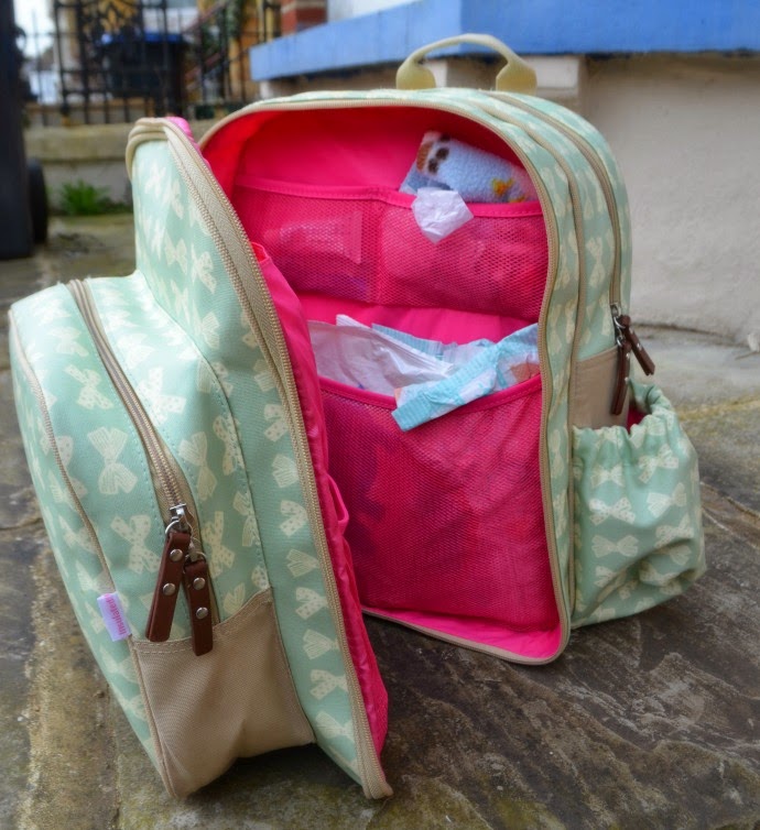 changing bag, what's in my changing bag, pink lining, nappy bag, wanderlust rucksack, pink lining review
