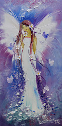 angel angels paintings painting artwork fairy guardian fairies believe heaven drawings canvas purple mermaids acrylic fantasy inspiration among viola visit