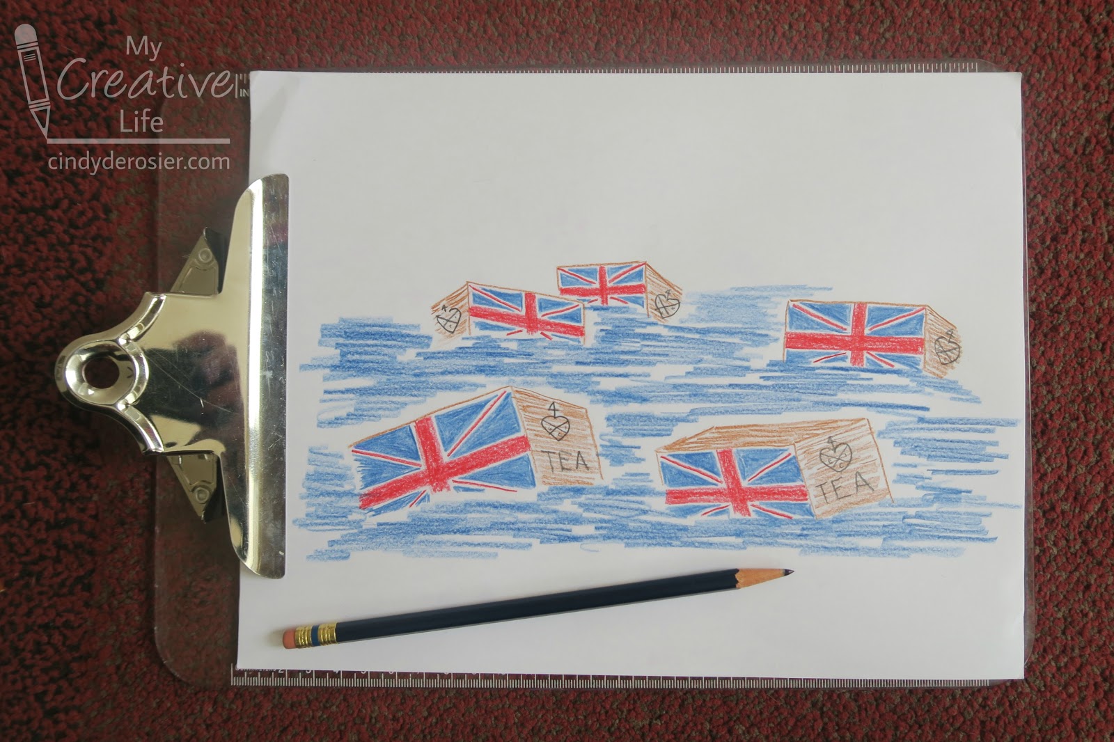 Drawing Boston Tea Party Images