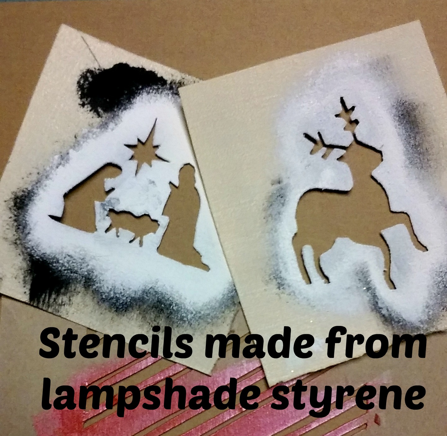 Reclaimed Wood Ornaments & Homemade Stencils