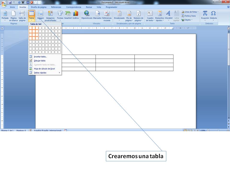 Diferentes Tablas En Word
