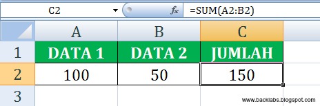 Rumus Penjumlahan, Pengurangan, Perkalian dan Pembagian di Microsoft