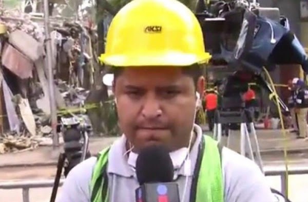 Esposa de microfonista de Imagen TV se encuentra atrapada viva en escombros Esposa de microfonista de Imagen TV se encuentra atrapada viva en escombros