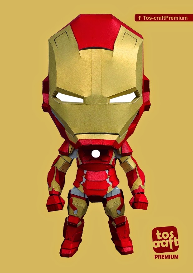 Chibi Iron Man Mark 43 Papercraft
