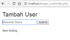 Form input text dengan PHP