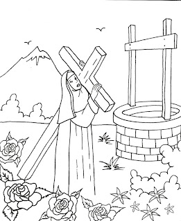 Santa Rosa de Lima con cruz Santa Rosa de Lima con cruz colorear