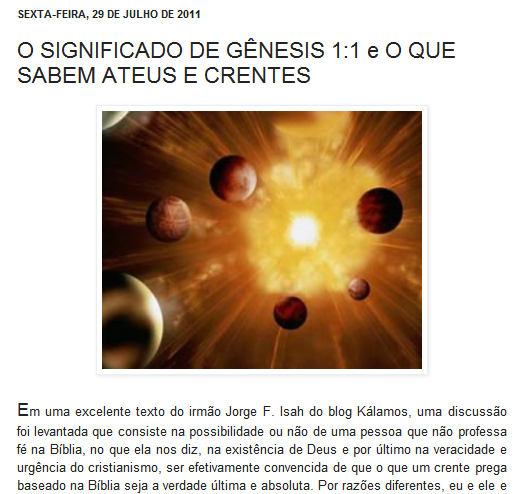 NÃO DEIXE DE LER SOBRE A MARAVILHOSA CRIAÇÃO DO UNIVERSO