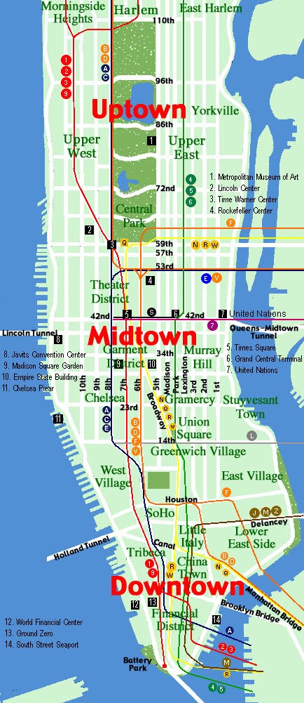 news tourism world: Manhattan Tourist Map on the Road