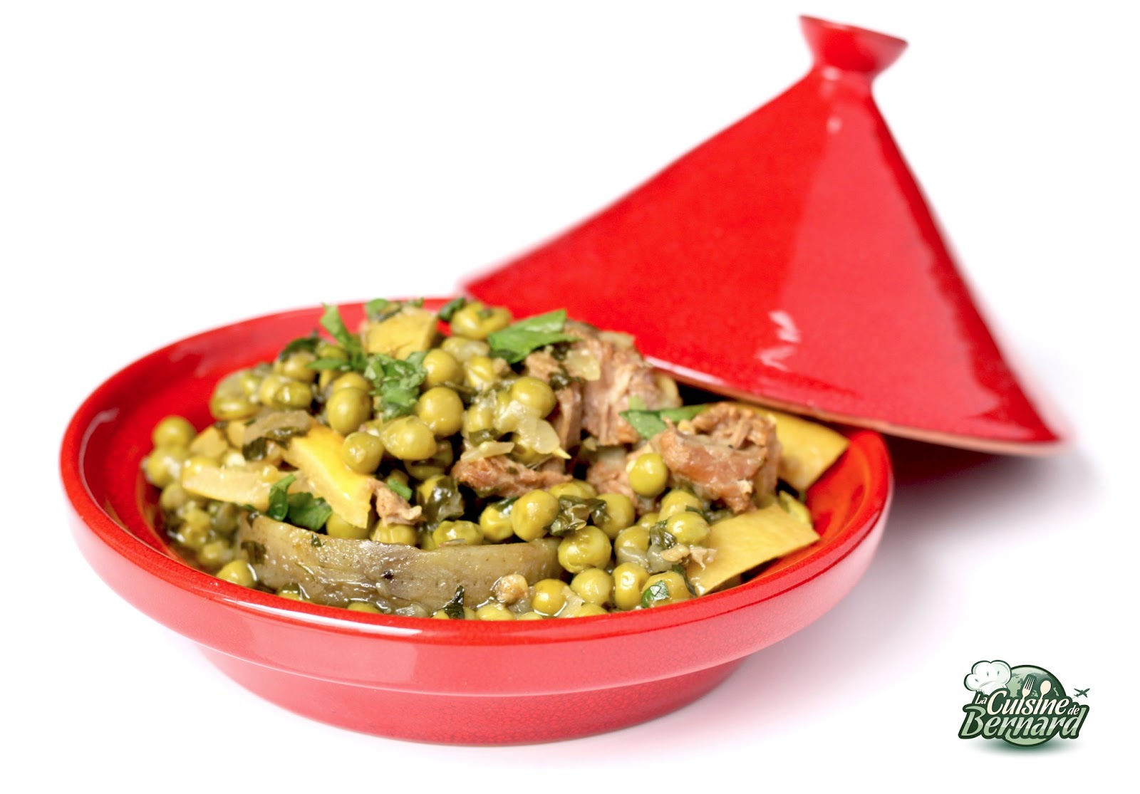 Tajine de Veau aux Petits Pois et Artichauts - La cuisine de Bernard