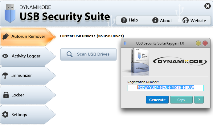 برنامج Dynamikode USB Security Suite v1.4 لحماية الفلاشة من الأوتورن و الفيروسات Capture