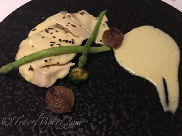 Chicken Breast with Burdock Root and Gourmand Sauce