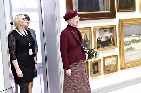 Queen Margrethe II of Denmark visited the newly renovated Skagen Museum of art in the northernmost part of Denmark