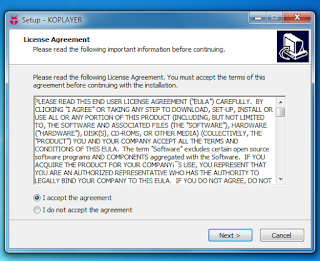 Terms and condition of ko player that run android app on pc
