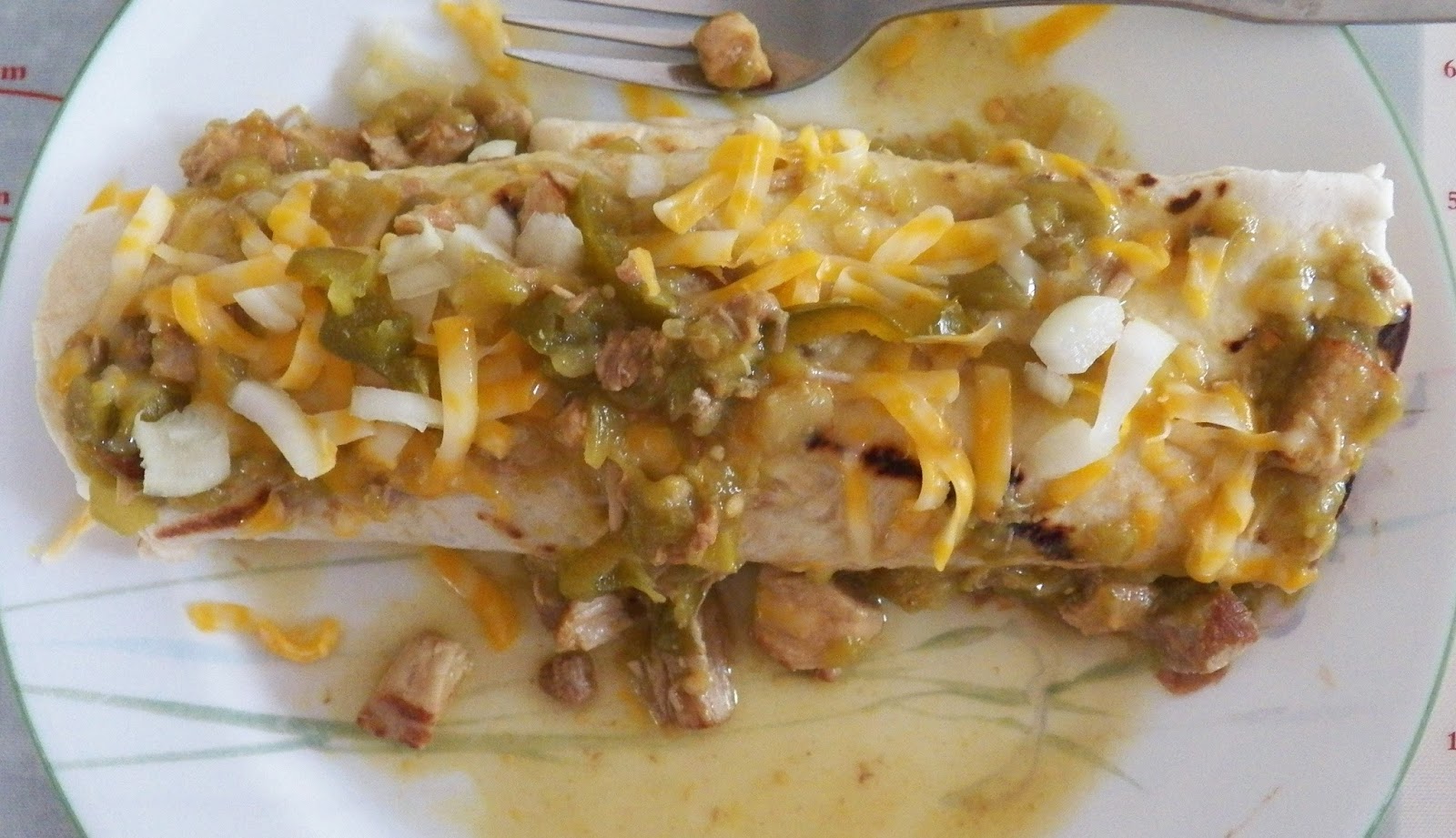 Chile Verde Smothered Burrito for Improv Cooking Challenge Sid's Sea