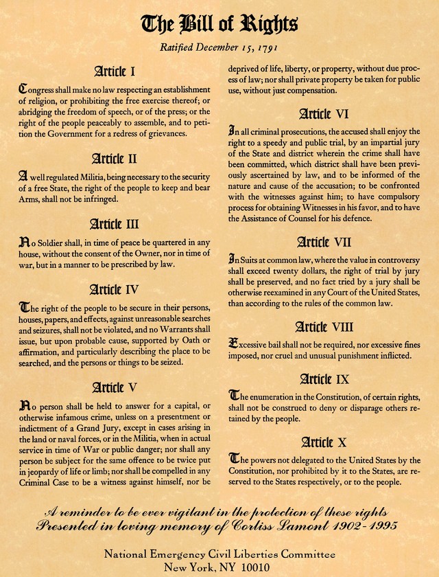 English Bill Of Rights Worksheet