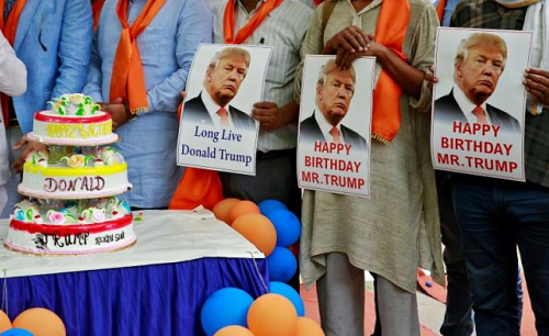 Indian Group Celebrates Donald Trump At 70, Calls Him "Savior Of Humanity"