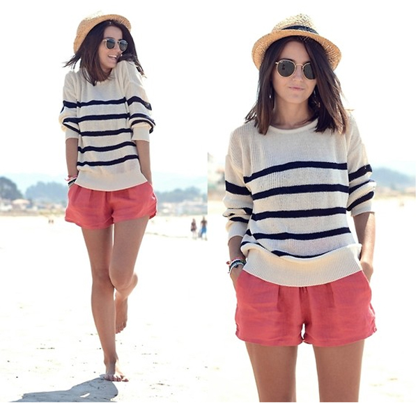 THE SHADY SIDE: street style inspiration: black and white nautical ...