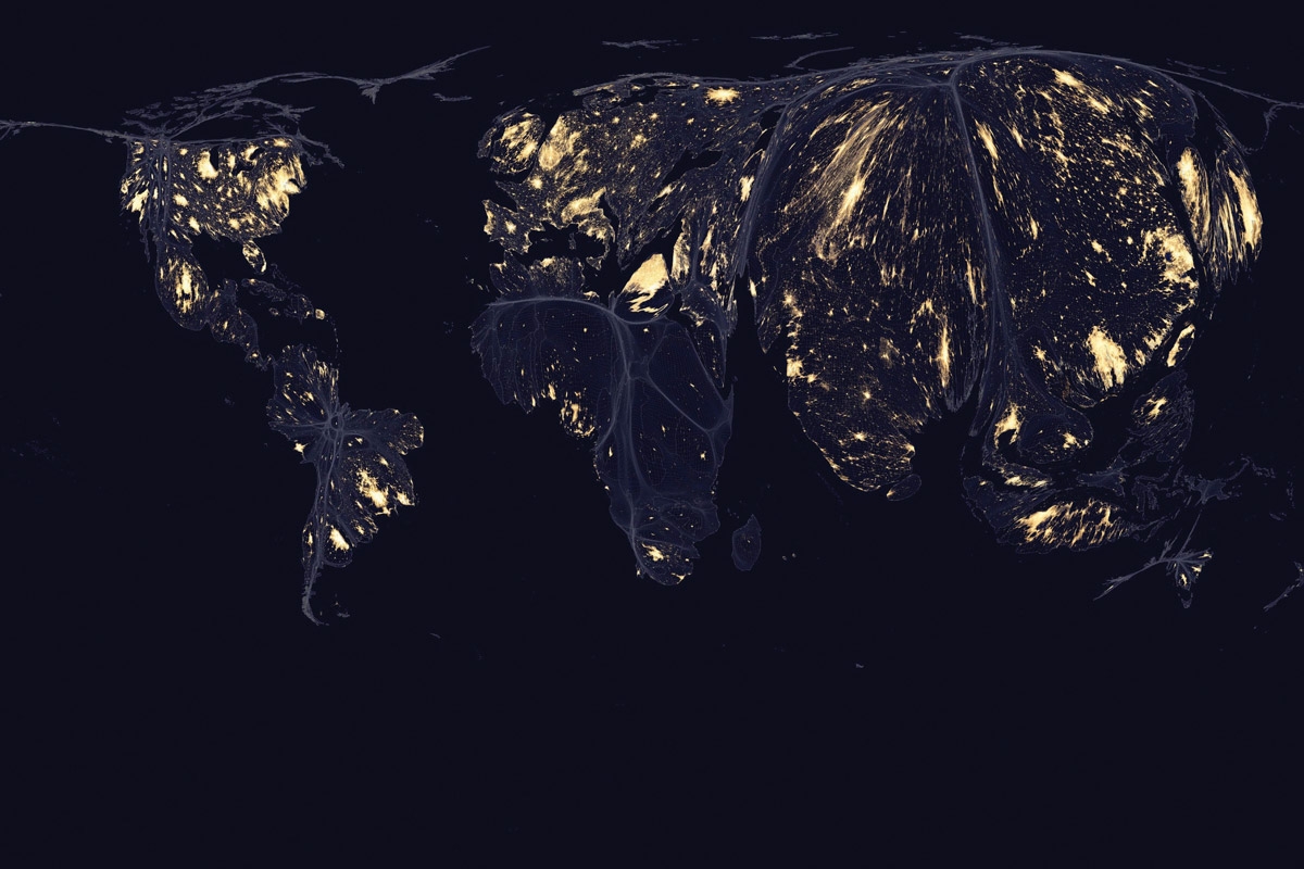 Light Pollution In The World Vivid Maps