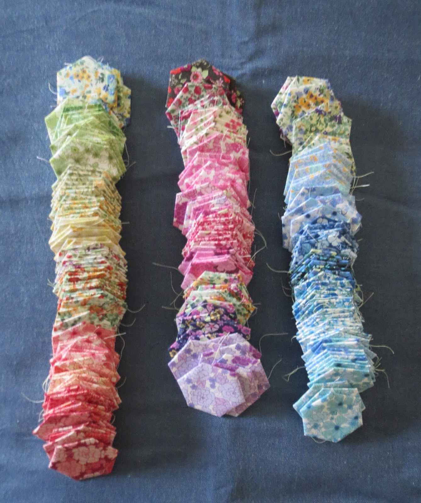 Quilting on Main Street Basting Hexies