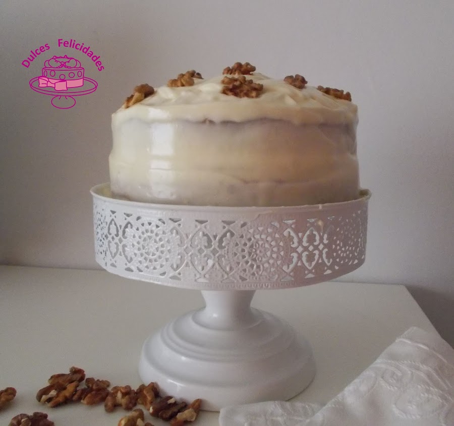 Tarta de calabaza y nueces con crema de queso