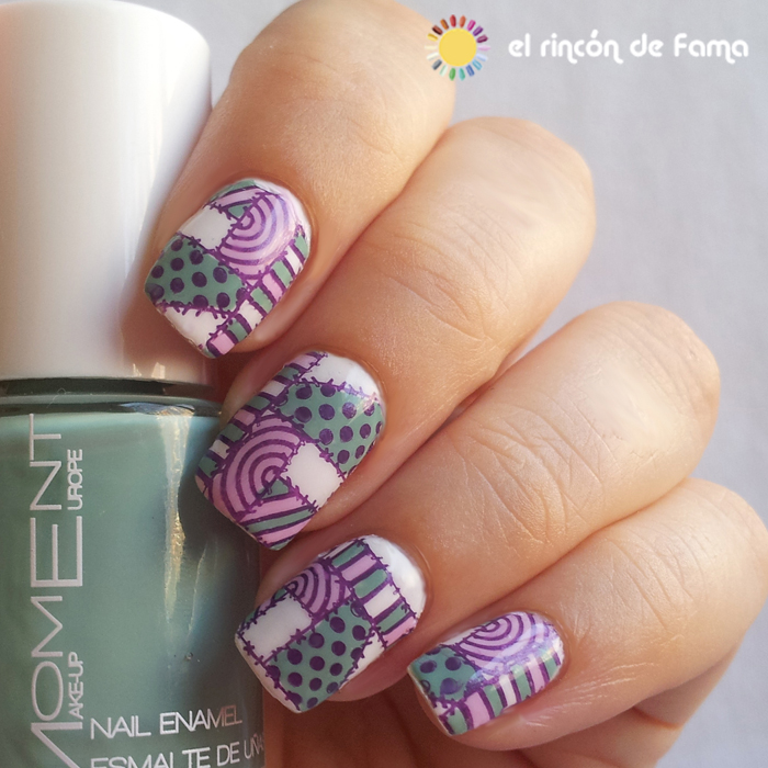 Patchwork nail art | el rincon de fama