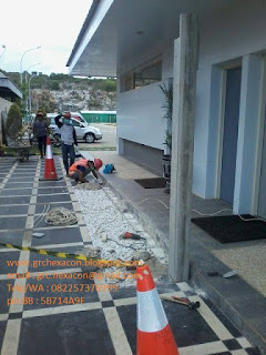 proses pemasangan kolom beton precast