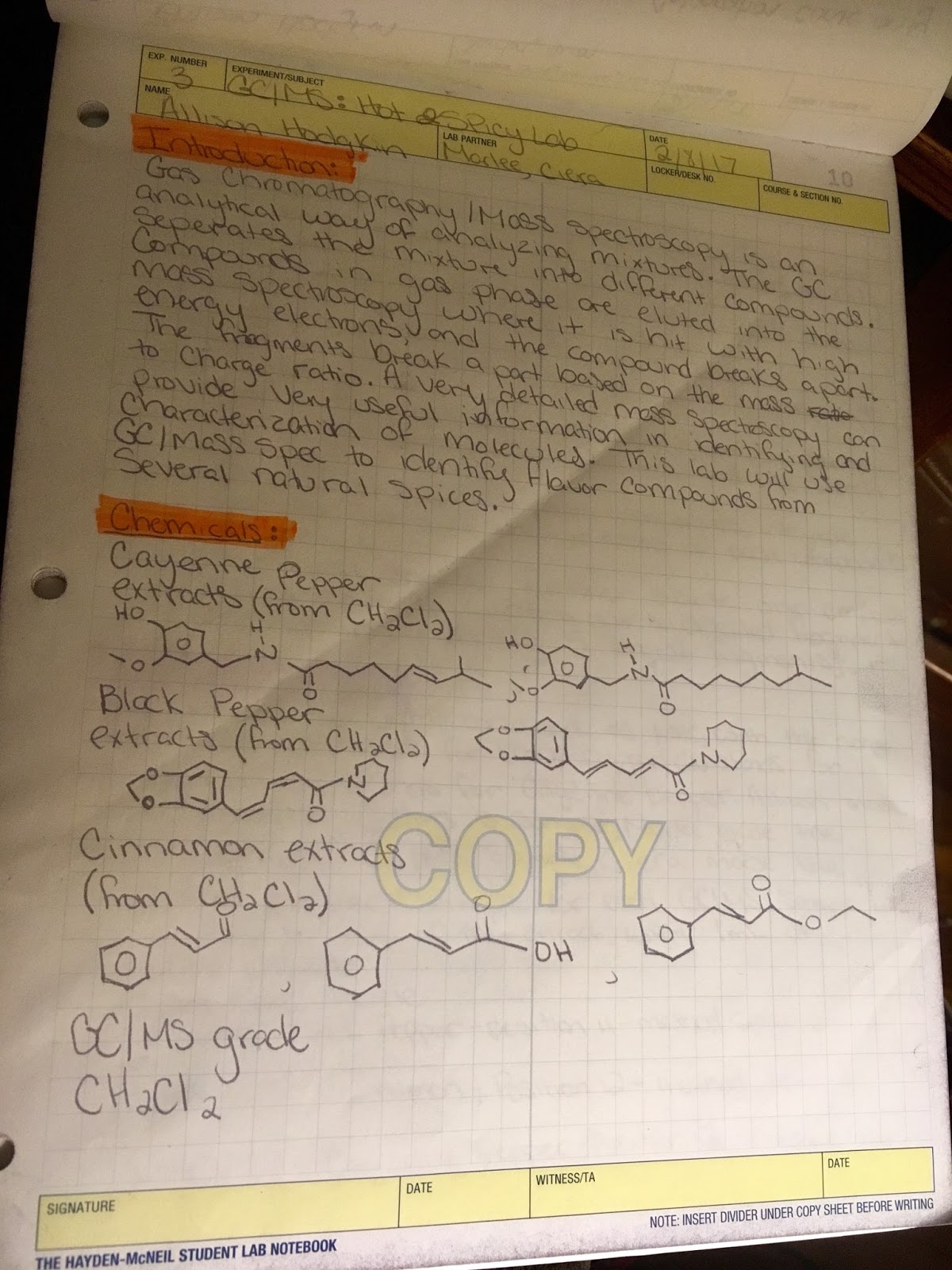 Chemistry Lab Introduction