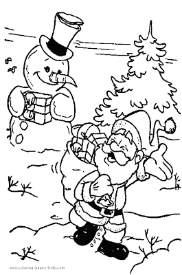 Snowman Family Coloring Pages 