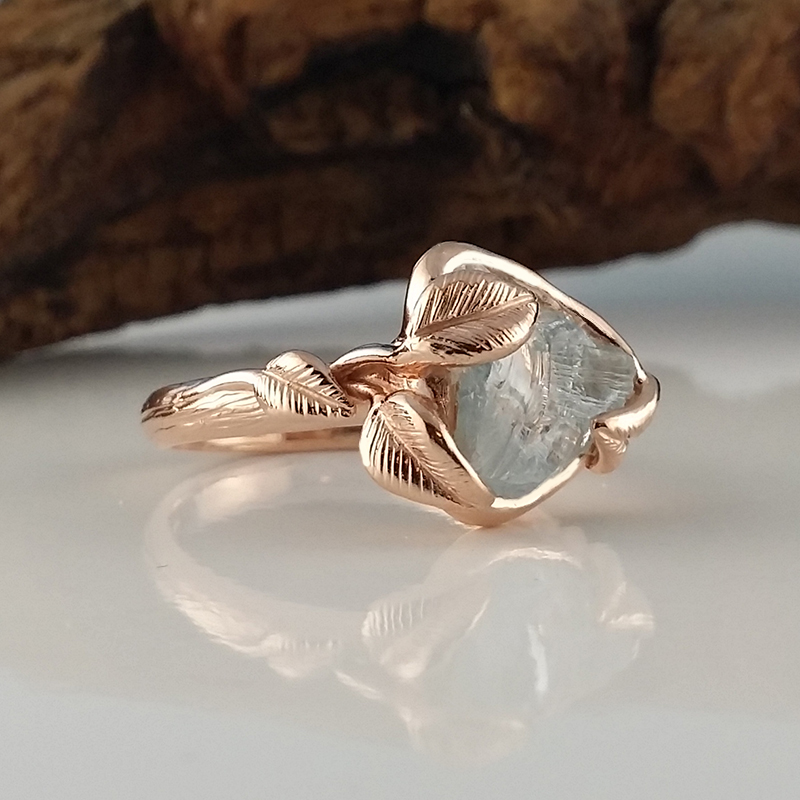 Dawn Vertrees Raw Uncut Rough Engagement Wedding Rings Hand sculpted