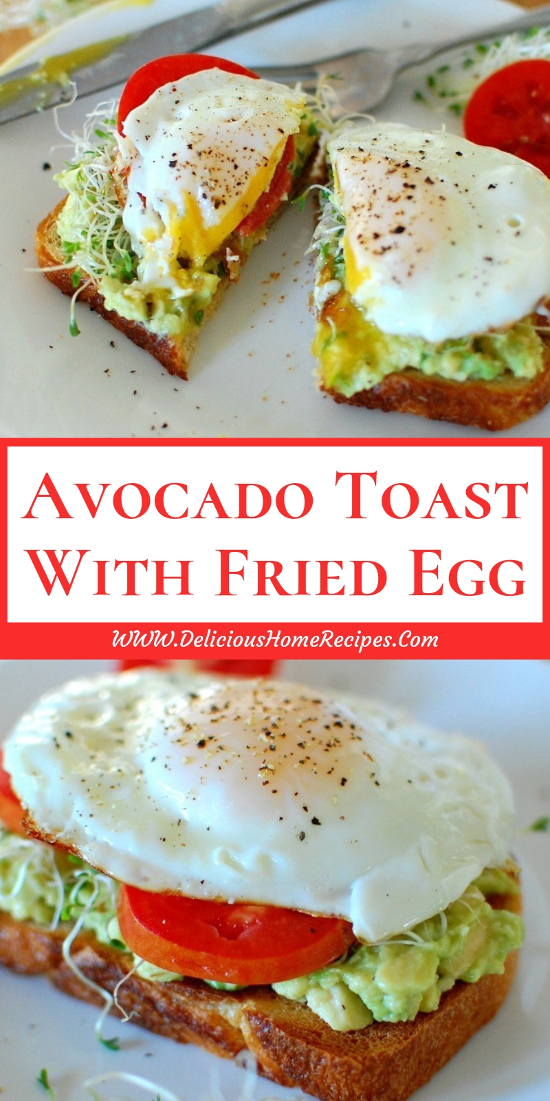 Avocado Toast With Fried Egg Avocado Toast With Fried Egg