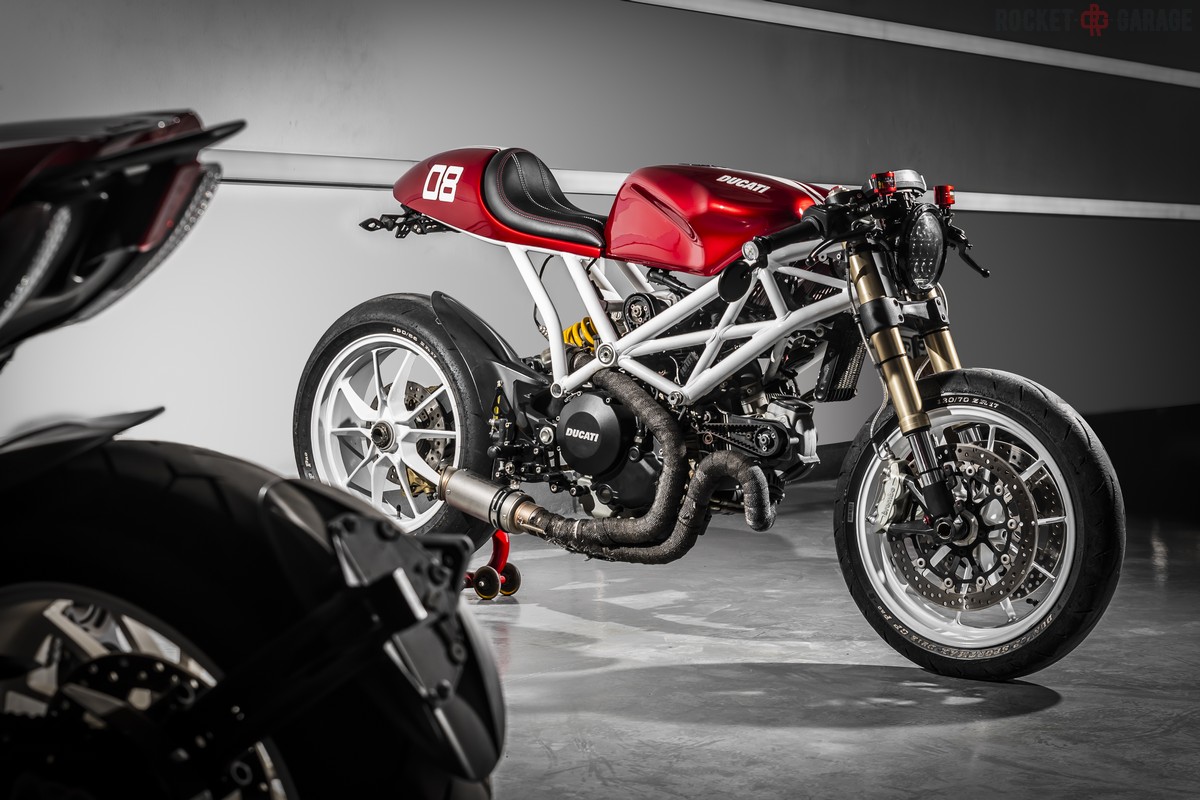 Rétro Garage Built Motorcycles cafe racer-STREETFIGHTER-T-Shirt Motard Chop