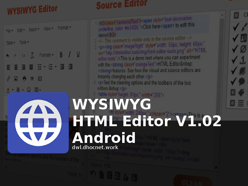 WYSIWYG HTML Editor V1.02 - Android