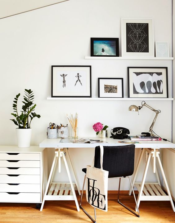 Ideas de decoración para tus Escritorios o Home Office.  Fuente: Tres Studio Blog
