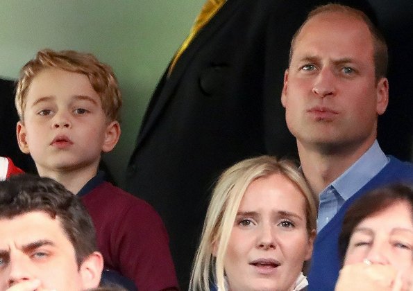 Prince William, Prince George and Princess Charlotte. Kate Middleton wore her Barbour Longshore Quilted jacket