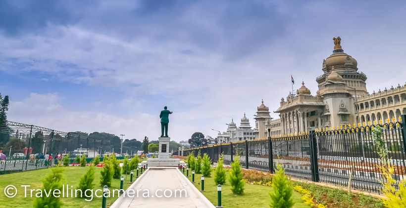 Using local transportation and walking around the place are few of the better ways to explore a place & know it well. During my recent visit to Banglore, I planned to walk around Vidhan Soudha & Cubbon Park. This post shares about places one can explore on feet and why this is one of the recommended region to walk around and explore the city. 
