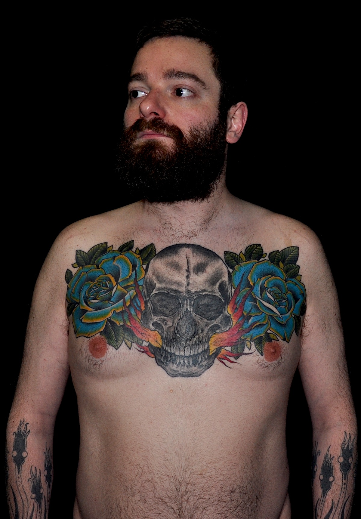 Fotos de tattoo calaveras para la pelvis blackwork