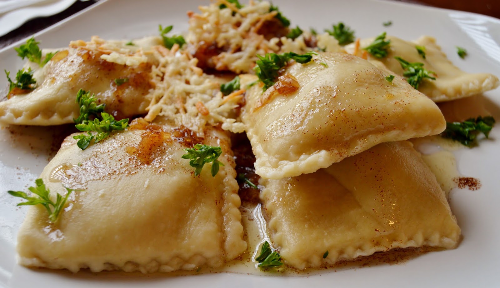 tina's beans recipe ravioli stuffed with prosciutto, spinach