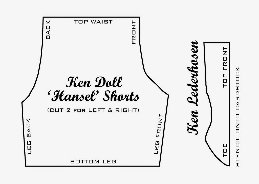 Quirky Artist Loft Free Pattern Ken's Hansel Lederhosen
