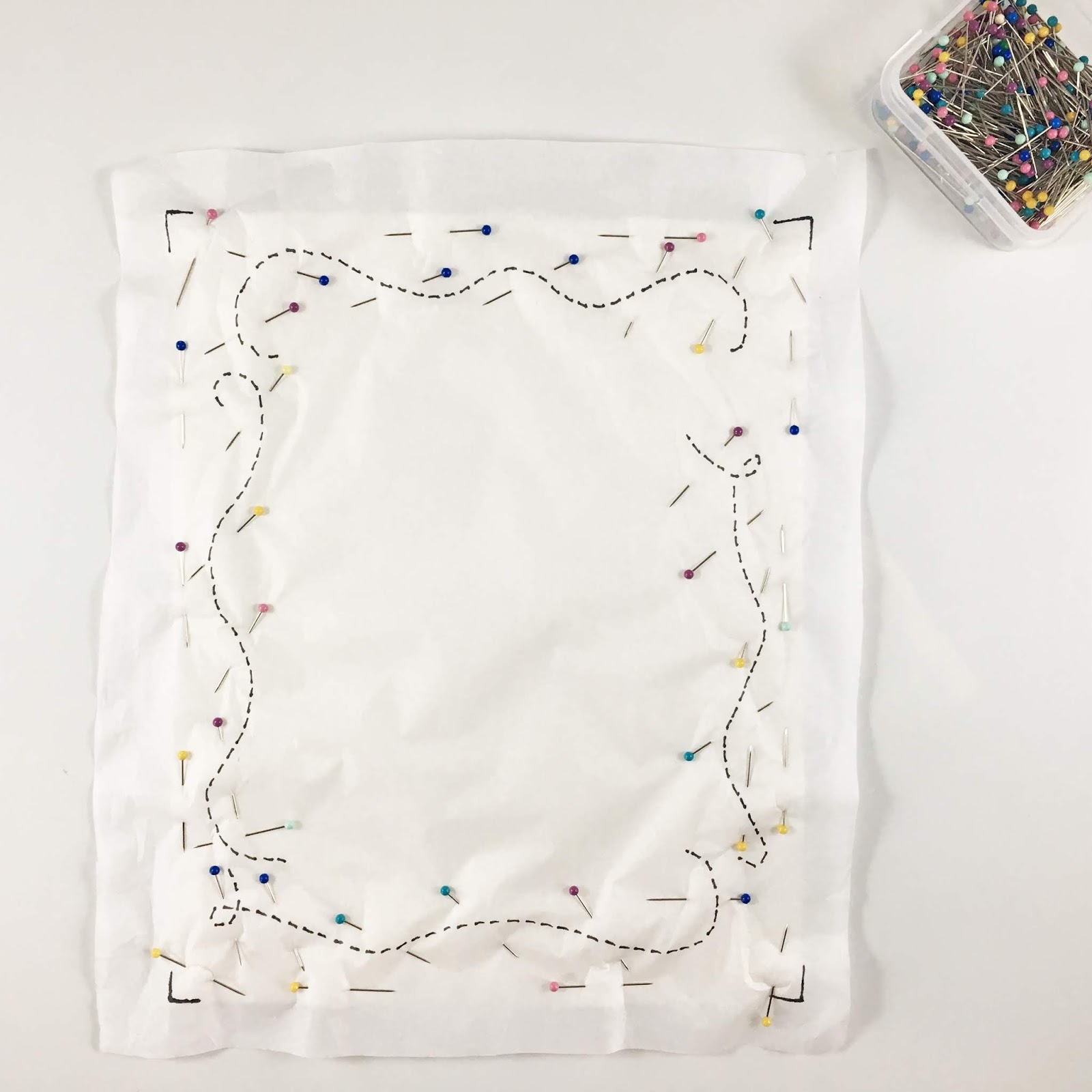 Tutorial Embroidering with Tissue Paper Templates