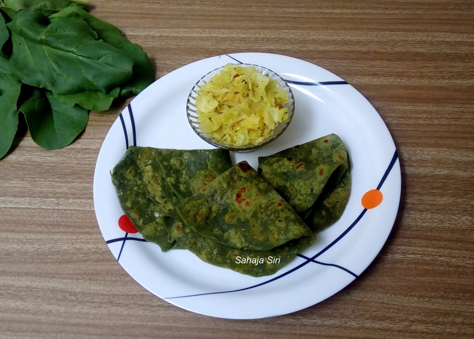 Palak Chapathi/ Spinach Paratha