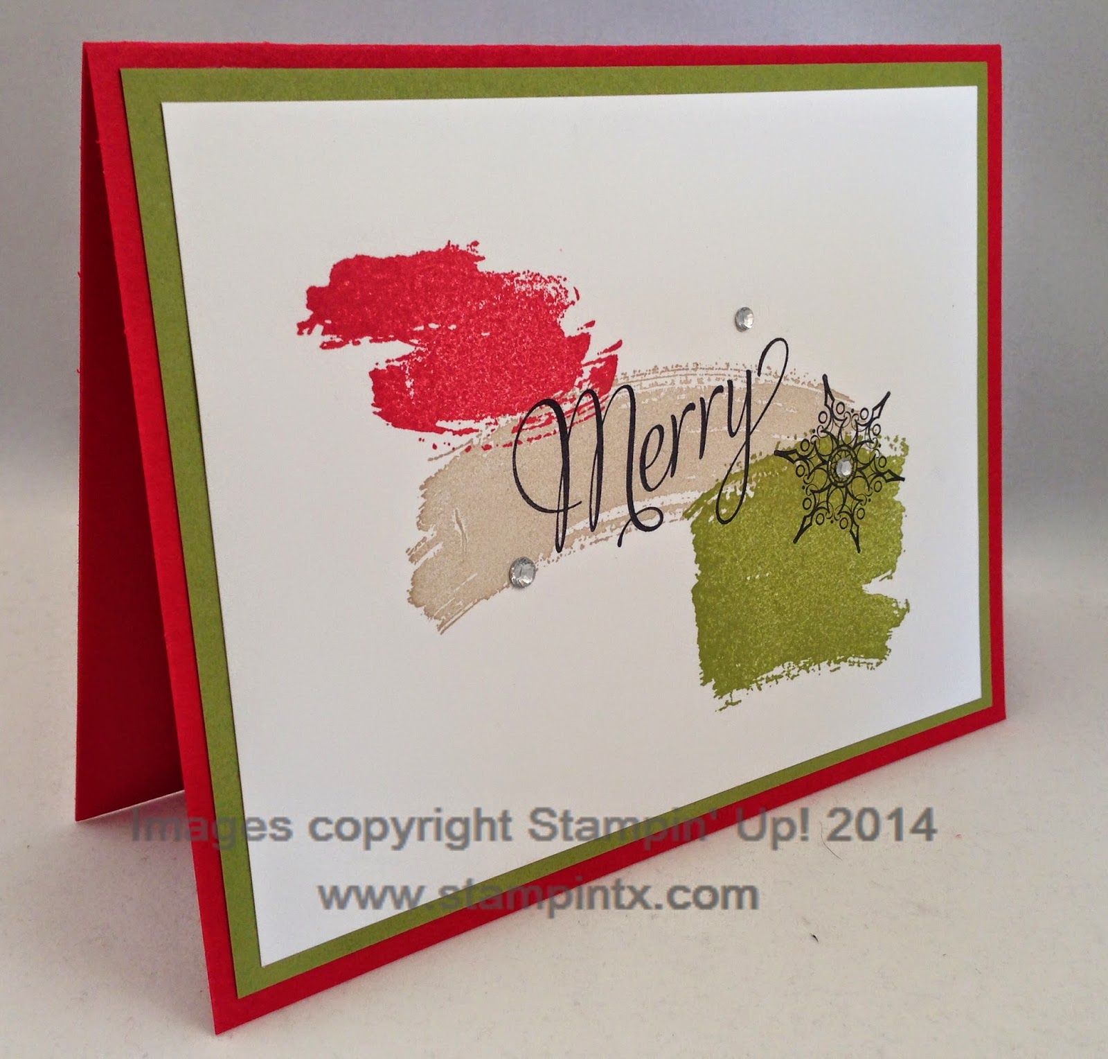 StampinTX: Christmas Card Ideas using Work of Art Set