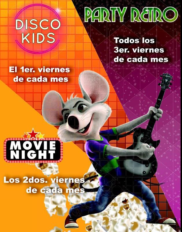 Ahorros Diarios Usando Cupones Chuck E. Cheese's