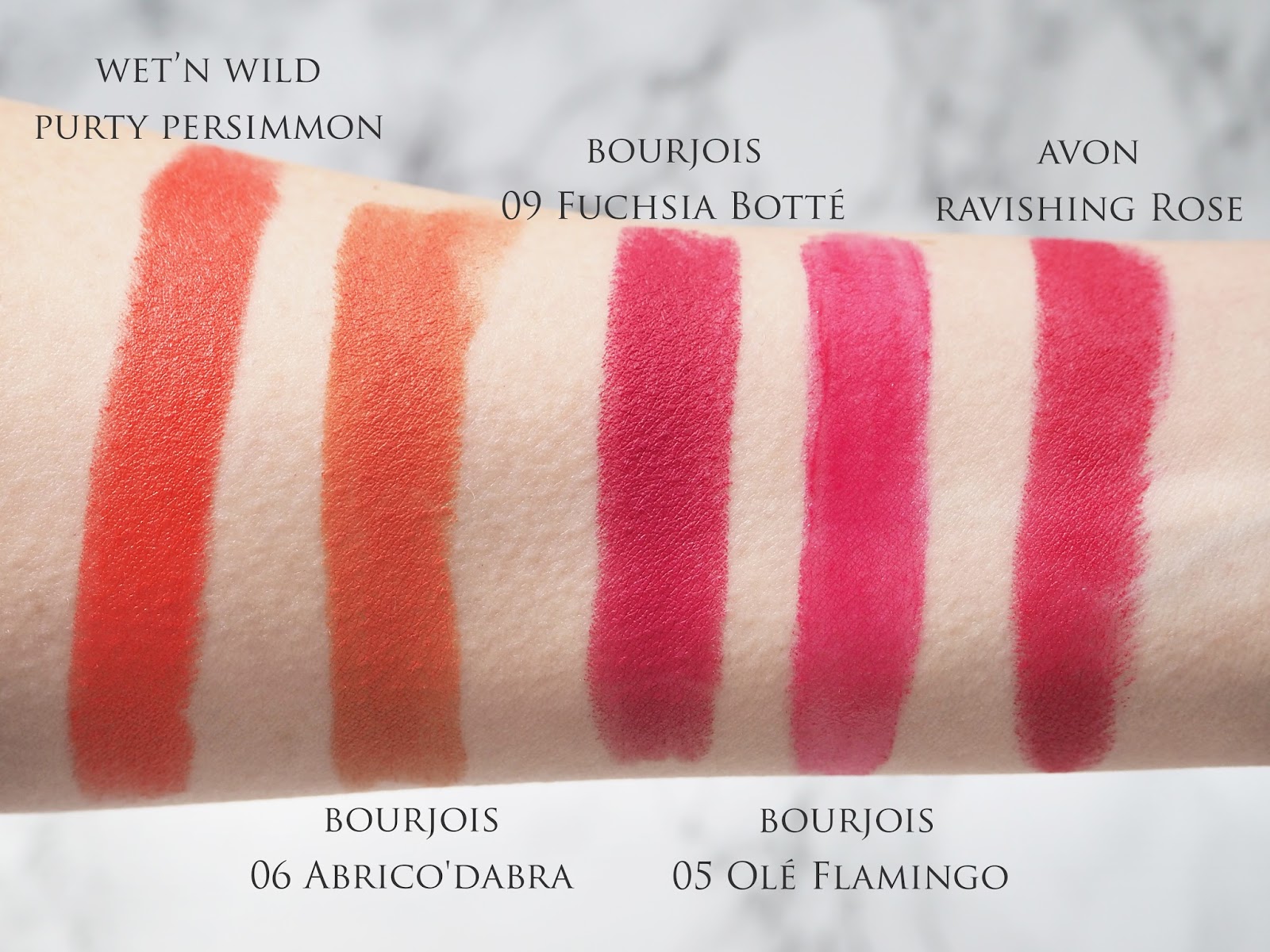 Bourjois Rouge Velvet The Lipstick 06 Abrico'dabra & 09 Fuchsia Botté Epuble