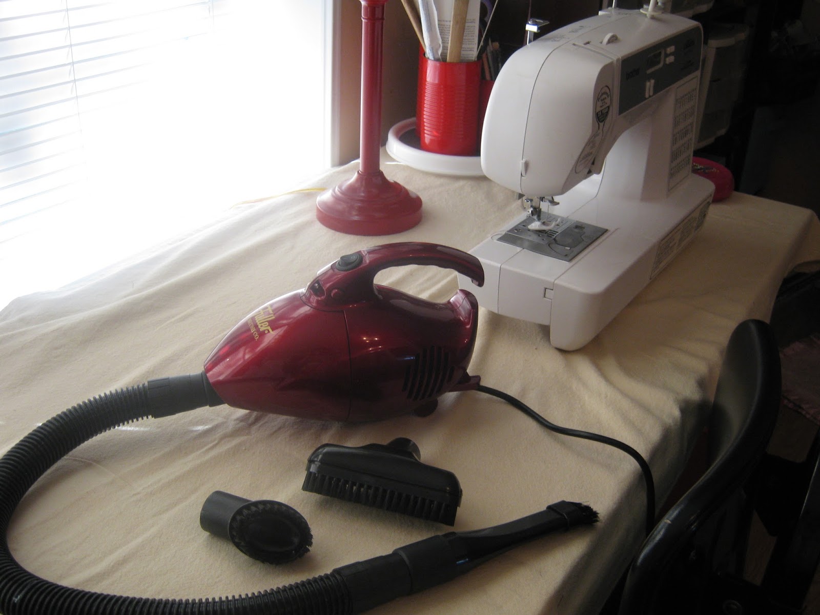 Sew Plus Fuller Brush Mini Maid Vacuum & A Copper Prom Dress