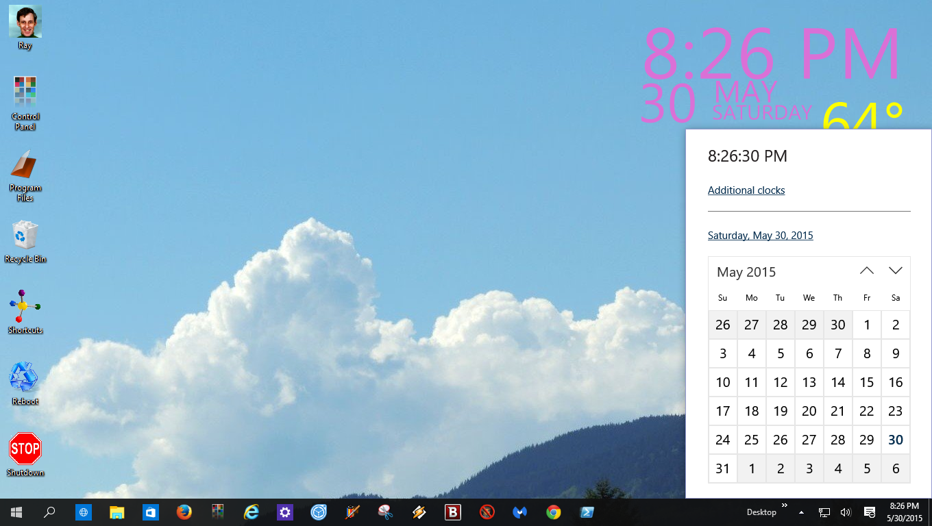 RAY S BLOGGING AGAIN Windows 10 The New Calendar