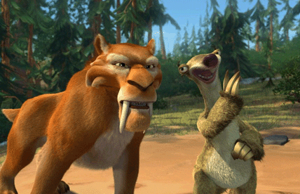 Diego and Sid in Ice Age: The Meltdown animatedfilmreviews.filminspector.com