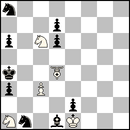  Problema de ajedrez de fantasía, mate en 2, T. R. Dawson, Chellenham, 1913