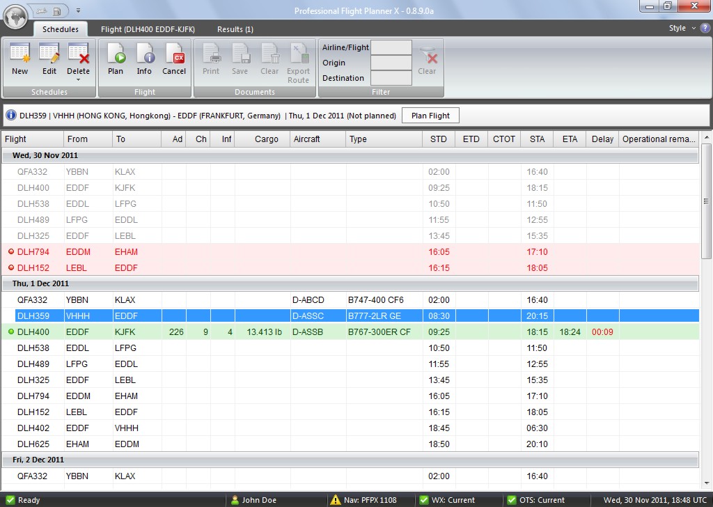 планировщик x plane