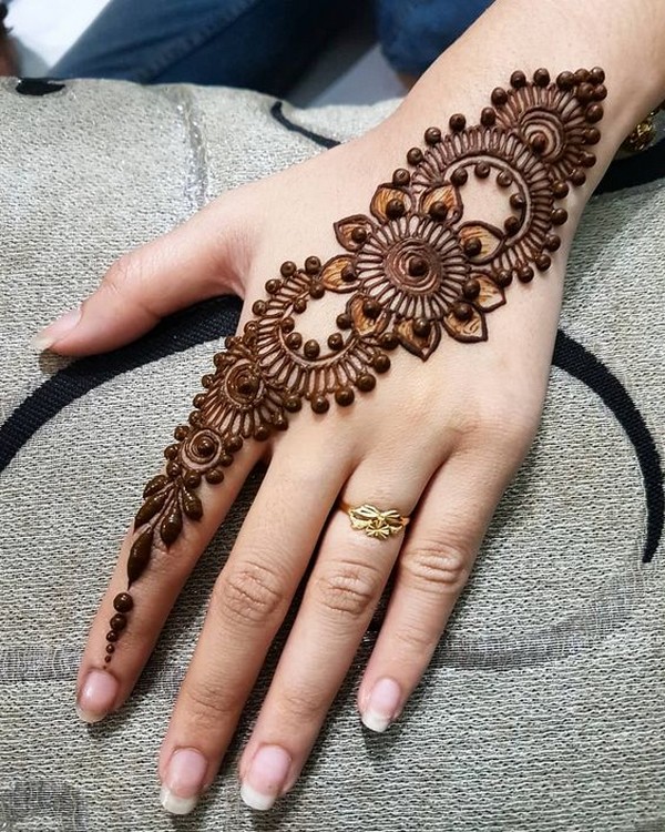 Pictures Collection: Glitter and stone fancy mehndi design